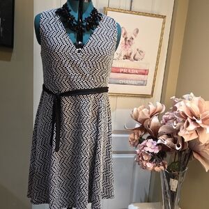 Nwt 14 Lane Bryant Black and White Midi Dress